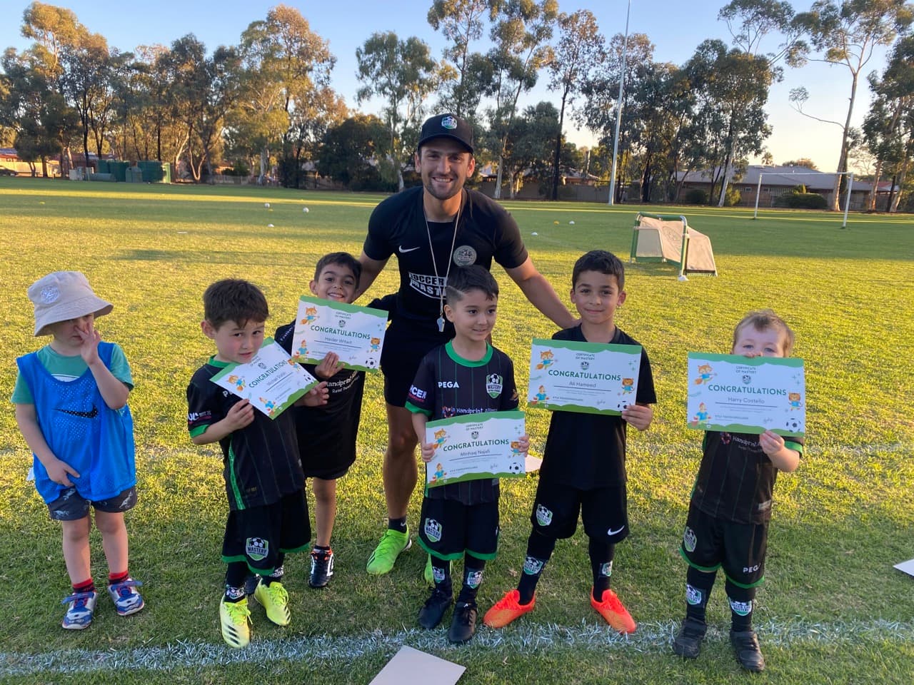 Mini Kickers team at Mastery Football Academy Adelaide – kids making friends through football