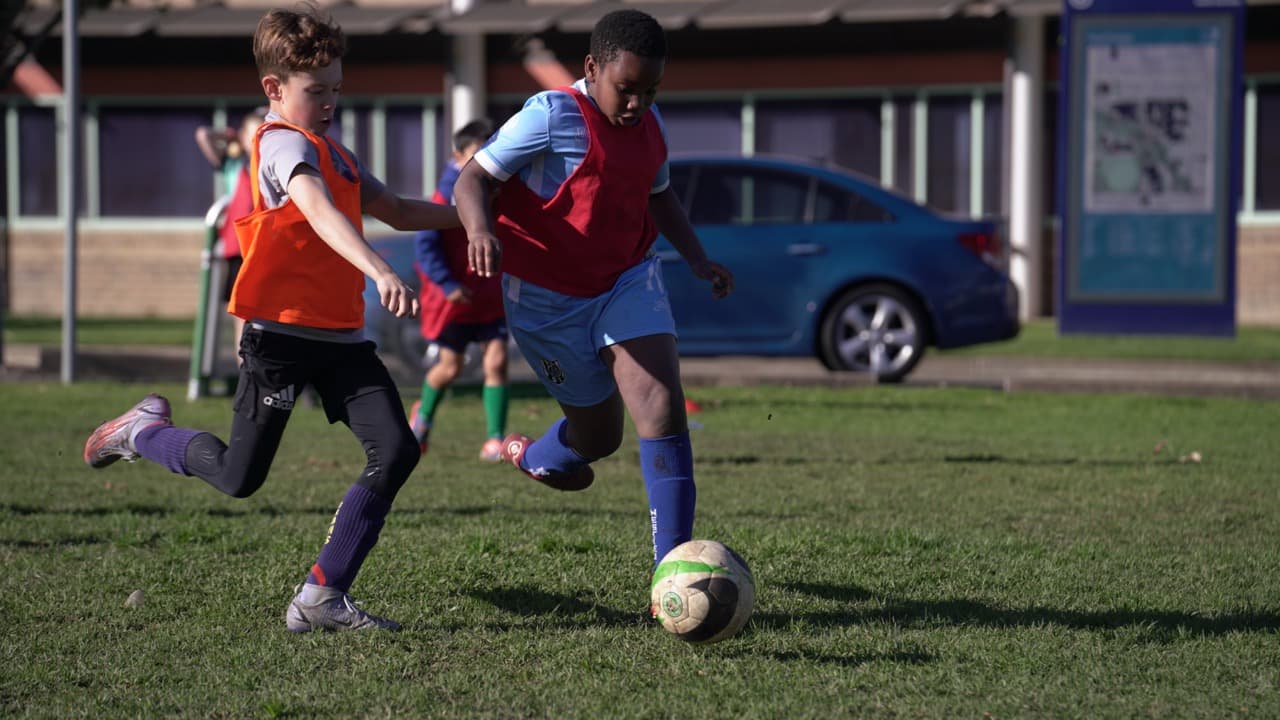 Kids competing in soccer matches and tournaments at a Mastery Football Academy birthday party Adelaide
