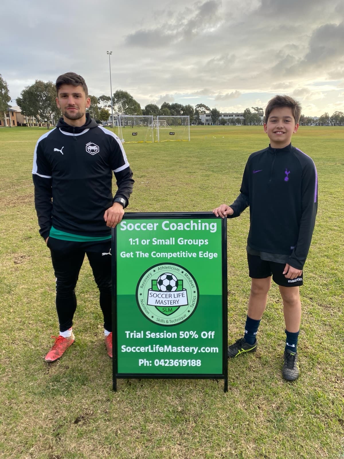 Beginner player in a 1-on-1 personal soccer training session at Mastery Football Academy Adelaide