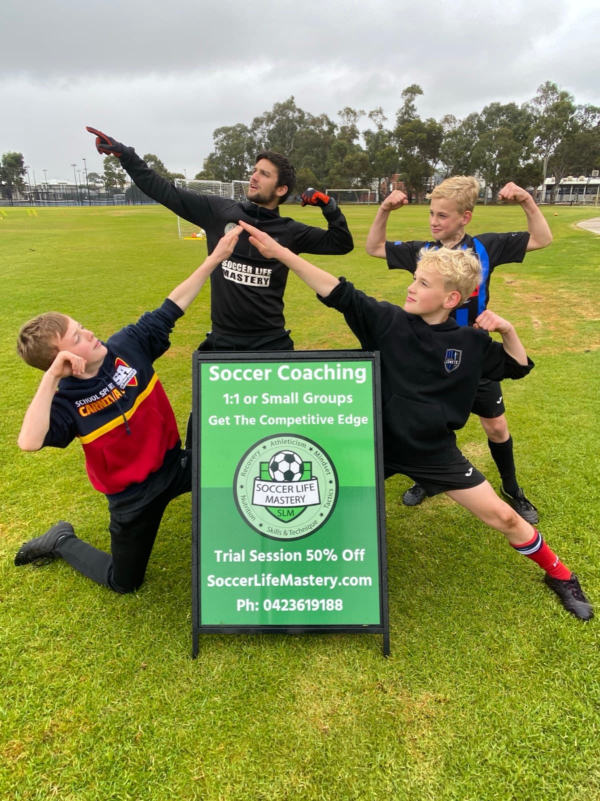 Elite youth player in a private 1-on-1 personal soccer training session at Mastery Football Academy Adelaide